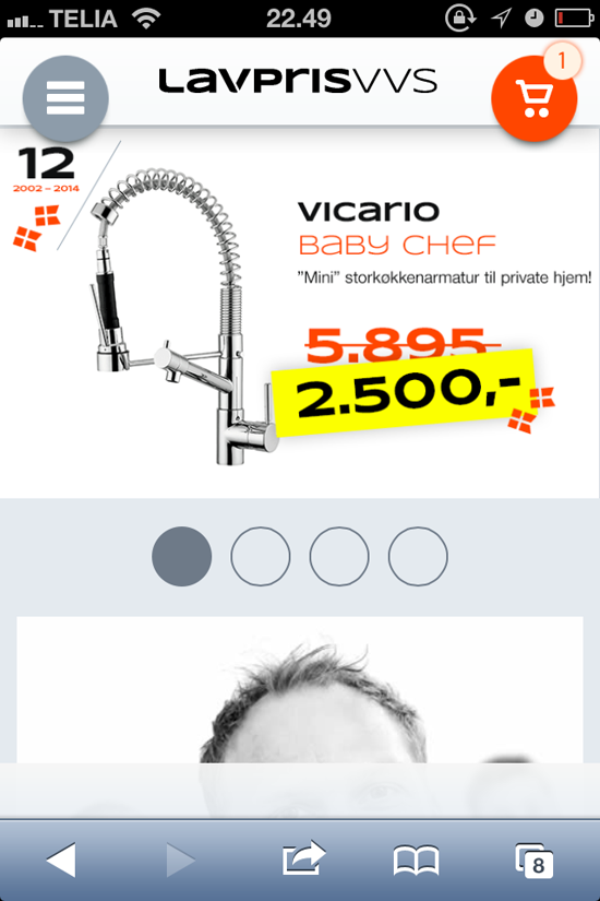 LavprisVVS.dk mobil site #1