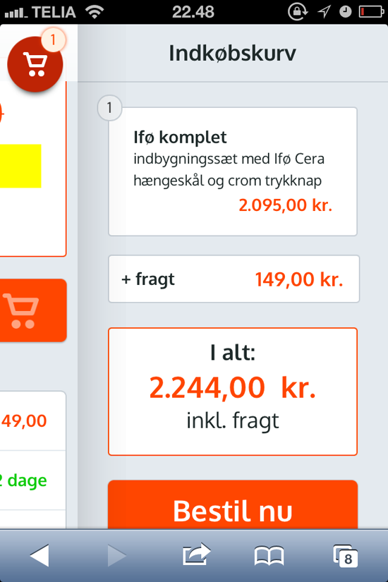 LavprisVVS.dk mobil site #1