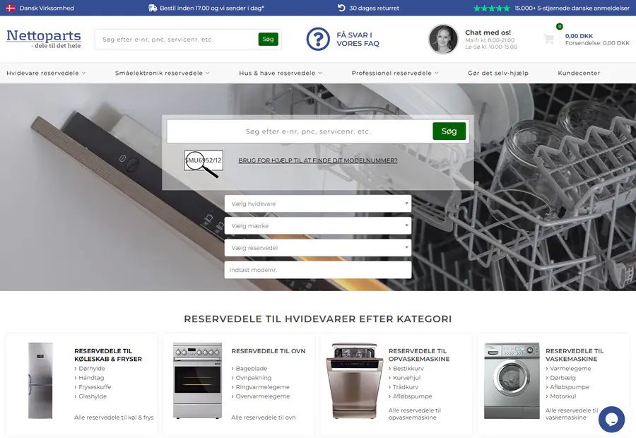 Nettoparts forside